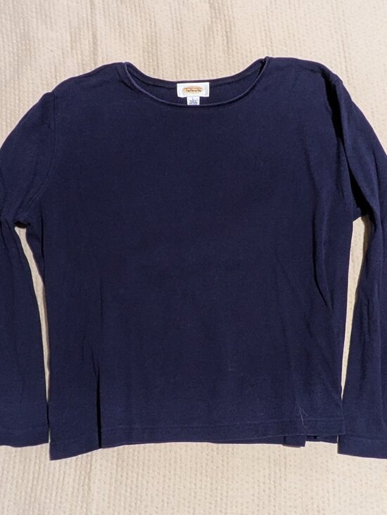 Talbots Tops - 👕 Talbots Long Sleeve Tee - Size Large - Navy Blue - Good Used Condition